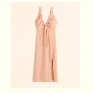 Abercrombie and Finch cinch tie front midi dress XL